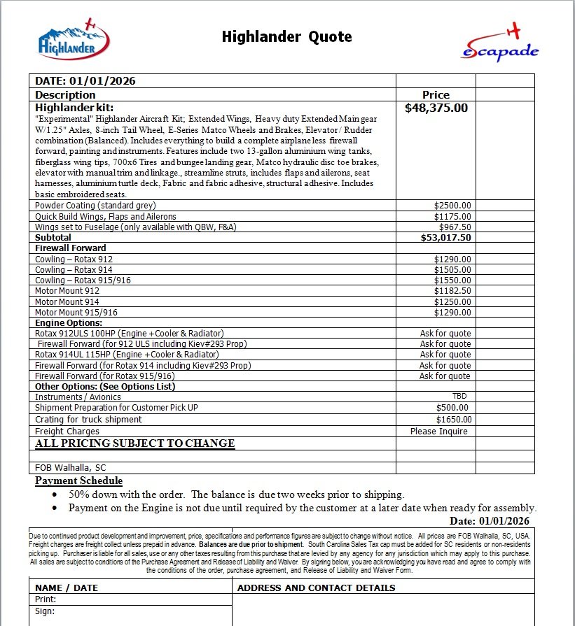 Highlander kit prices.jpg