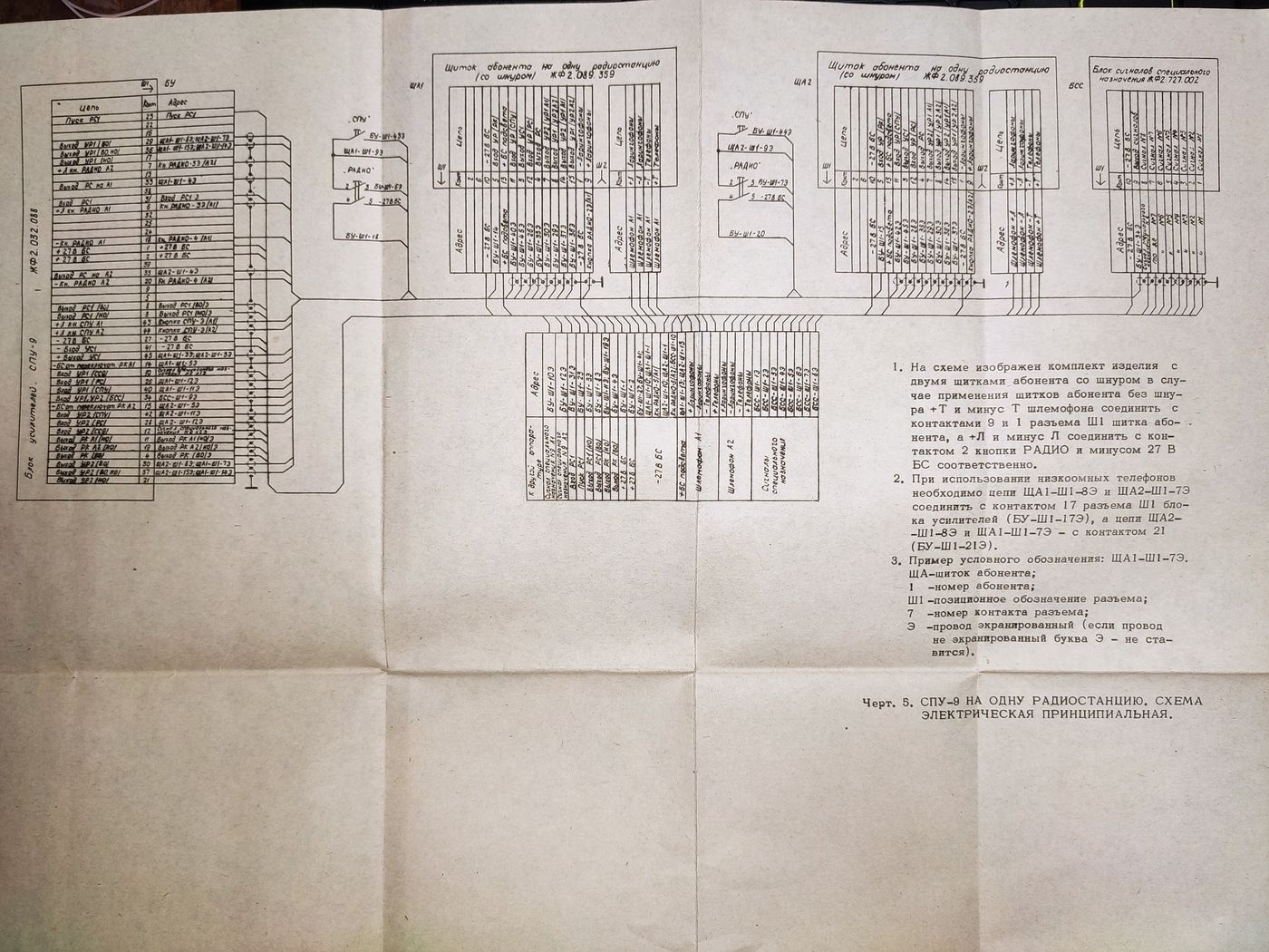 spu-9 na odnu radiostanciu chema elektricheskih soedineniy.jpg