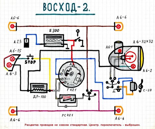 Схема проводки мотоцикла минск 6 вольт